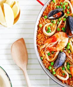 Spanish Paella Food Paint By Numbers