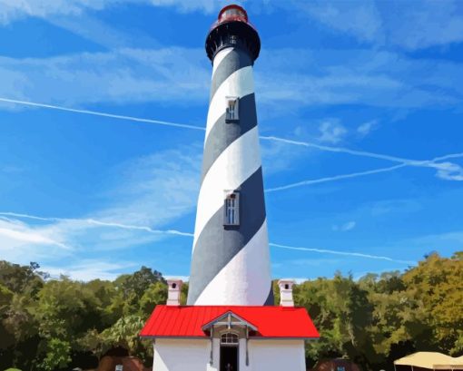 St Augustine Lighthouse And Maritime Museum Paint By Number