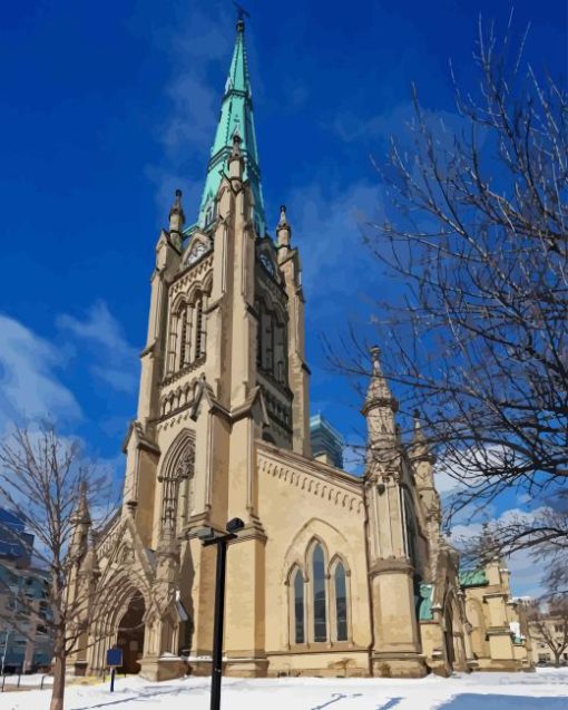 St James Cathedral In Toronto Winter Paint By Numbers