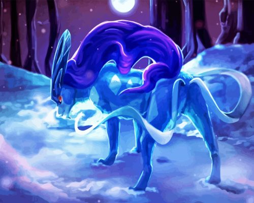 Suicune In Snow Paint By Number