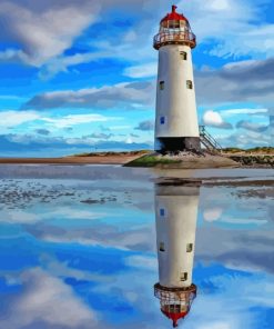 Talacre Lighthouse Water Reflection Paint By Number