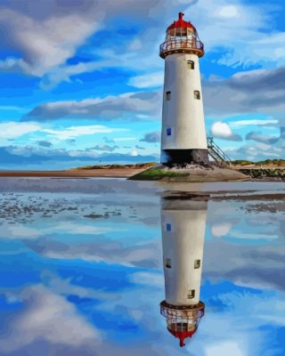 Talacre Lighthouse Water Reflection Paint By Number