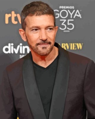 The Actor Antonio Banderas Paint By Number