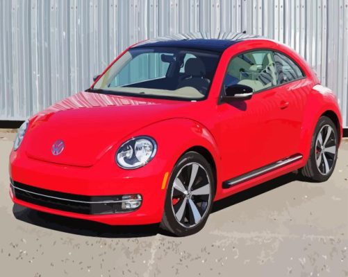 Vw Beetle Red Car Paint By Number