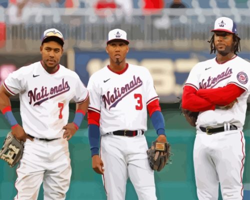 Washington Nationals Baseball Team Players Paint By Number