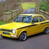 Yellow Ford Escort Mexico Paint By Number