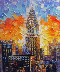 Abstract Chrysler Building NYC Paint By Numbers