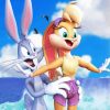 Bugs Bunny And Lola At The Beach Paint By Number