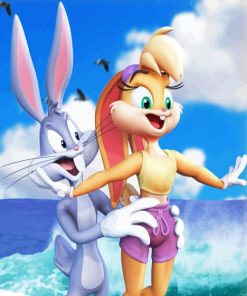 Bugs Bunny And Lola At The Beach Paint By Number