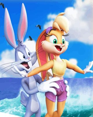 Bugs Bunny And Lola At The Beach Paint By Number