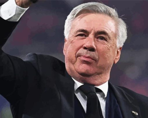 Carlo Ancelotti Real Madrid Manager Paint By Numbers