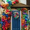 Christmas Door With Colorful Decoration Paint By Number