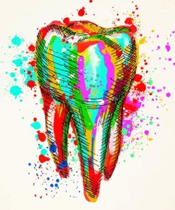 Colorful Tooth Paint By Number