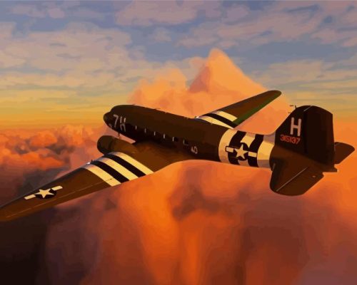 Douglas C47 Skytrain Aircraft Paint By Numbers