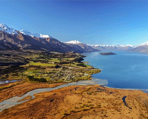 Glenorchy At The Head Of Lake Wakatipu Paint By Number