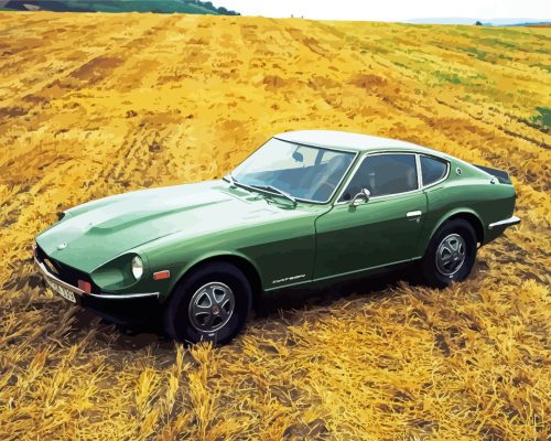 Green 1972 Nissan Fairlady Paint By Numbers