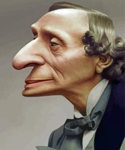 Hans Christian Andersen Caricature Paint By Number