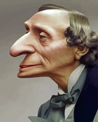 Hans Christian Andersen Caricature Paint By Number