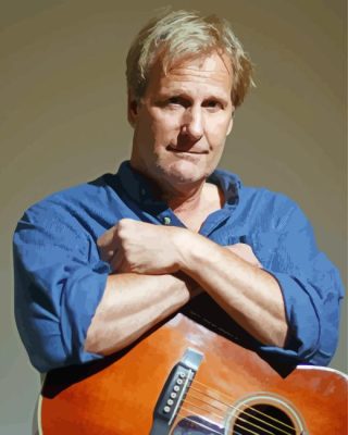 Jeff Daniels With Guitar Paint By Number