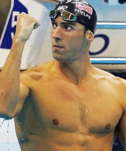 Michael Phelps American Swimmer Paint By Numbers