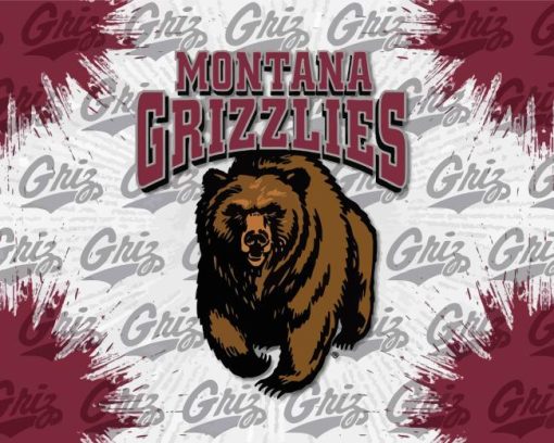 Montana Grizzlies Team Logo Paint By Numbers