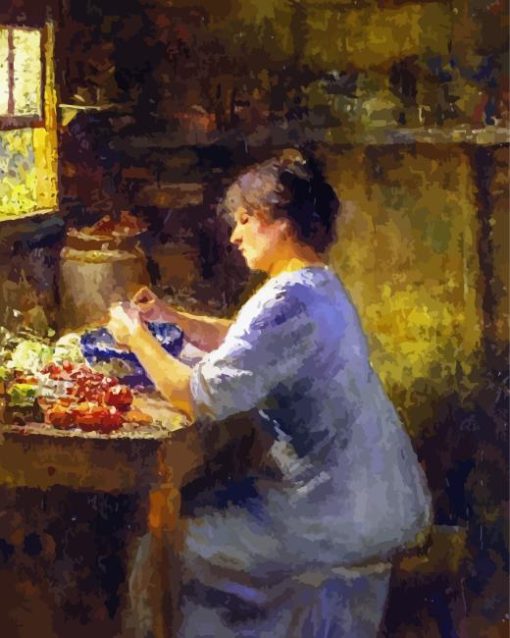 Shelling Peas Frederick McCubbin Paint By Numbers