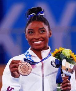 Simone Biles American Gymnast Paint By Number
