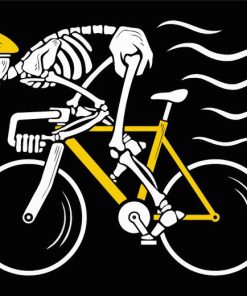 Skull On Bike Art Paint By Numbers