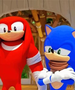 Sonic And Knuckles Anime Paint By Numbers