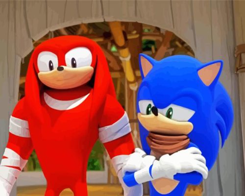 Sonic And Knuckles Anime Paint By Numbers