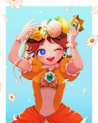 Super Mario Princess Daisy Paint By Number