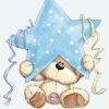 Teddy Bear Holding Star Paint By Numbers