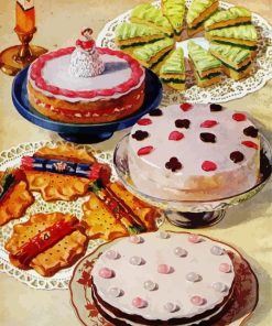 Vintage Sweets Paint By Numbers