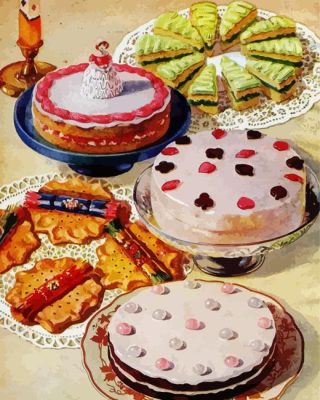 Vintage Sweets Paint By Numbers