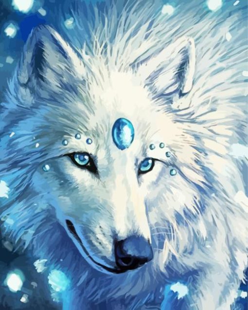 White Wolf Spirit Paint By Number