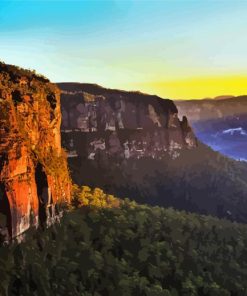 Australia Blue Mountains Landscape Paint By Numbers