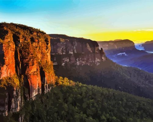 Australia Blue Mountains Landscape Paint By Numbers