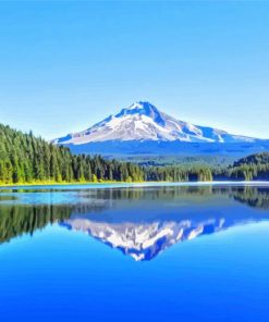 Beautiful Landscape Of Trillium Lake Paint By Numbers