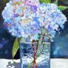 Blue Hydrangea In A Jar Paint By Numbers