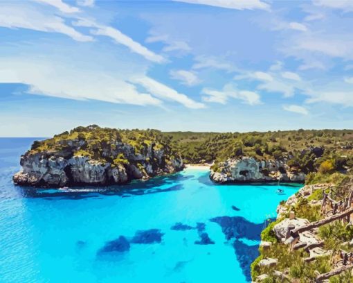 Blue Minorca Sea Paint By Number