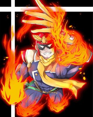 Captain Falcon Superhero Paint By Number