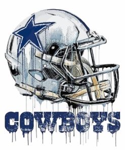 Dallas Cowboys Helmet Logo Paint By Numbers