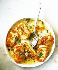 Halloumi With Peppered Honey Paint By Numbers