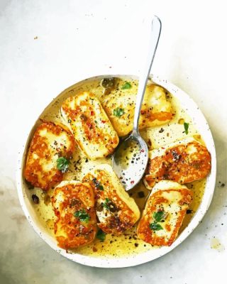 Halloumi With Peppered Honey Paint By Numbers