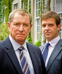 John Nettles And Jason Hughes In Midsomer Murder Paint By Number