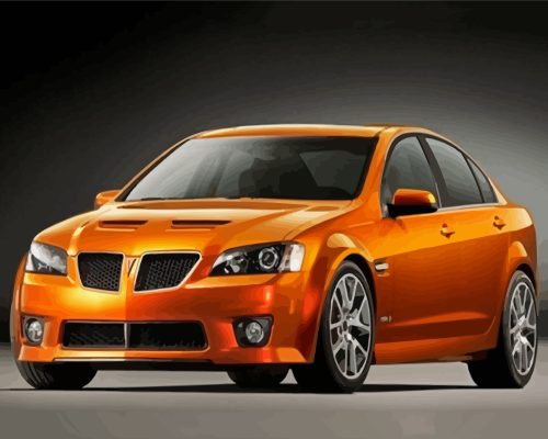 Orange Pontiac G8 Paint By Number