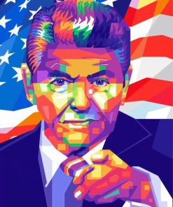 Ronald Wilson Reagan Pop Art Paint By Numbers