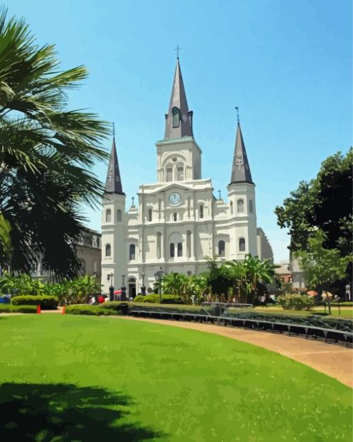 St Louis Cathedral Jackson Square Paint By Number