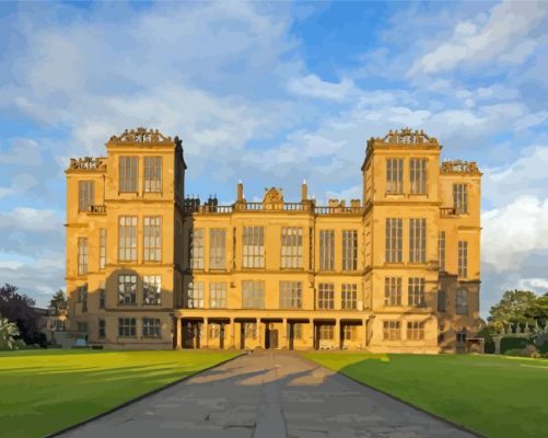 The Front Of The Hardwick Hall Paint By Numbers