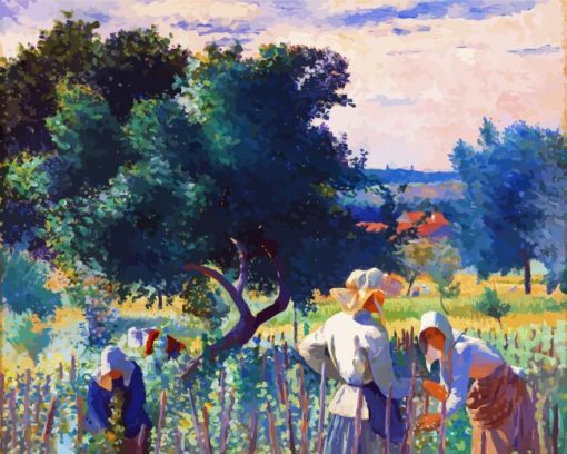 Women Trying The Vine By Henri Edmond Cross Paint By Numbers